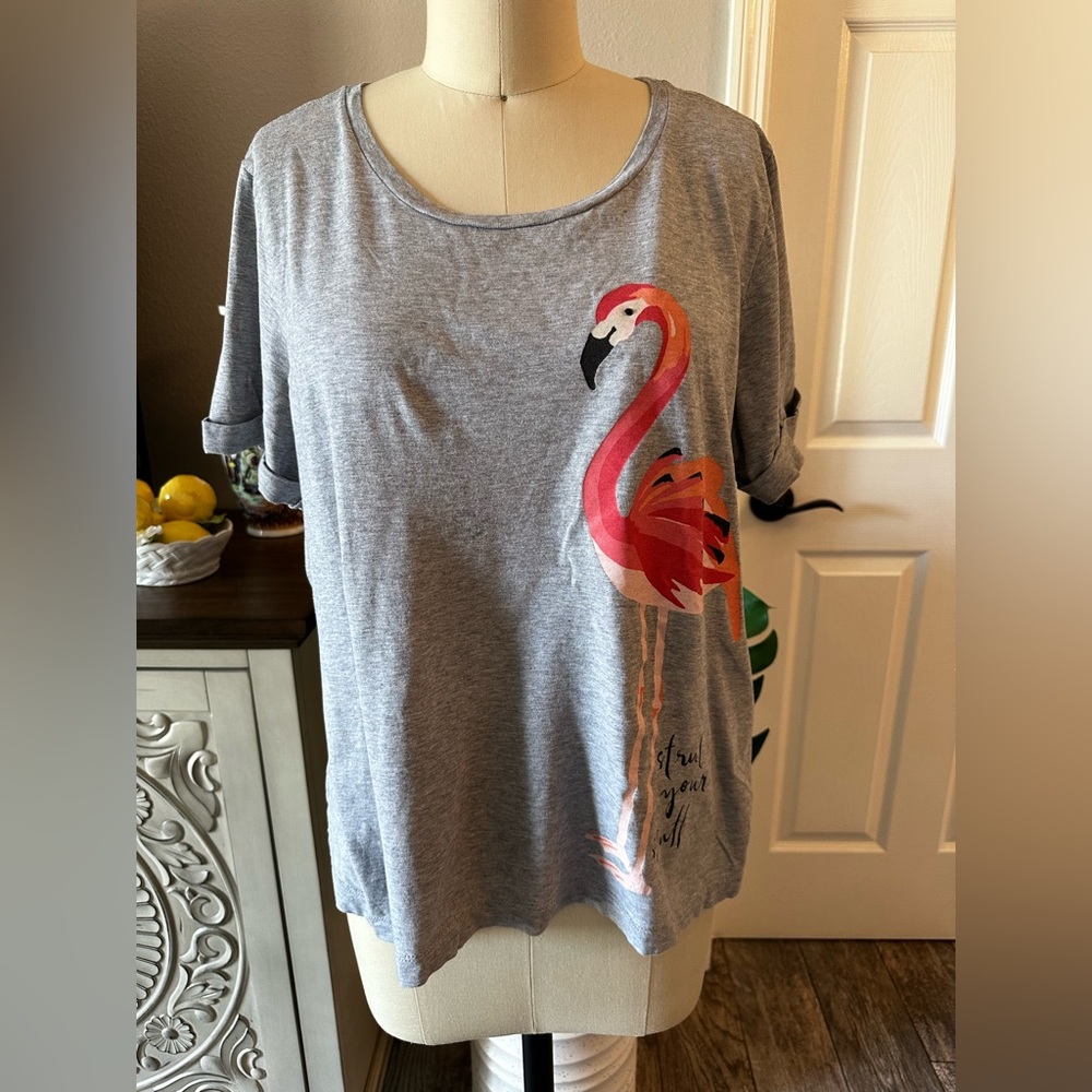 Kate Spade Flamingo Tee Sz. XL